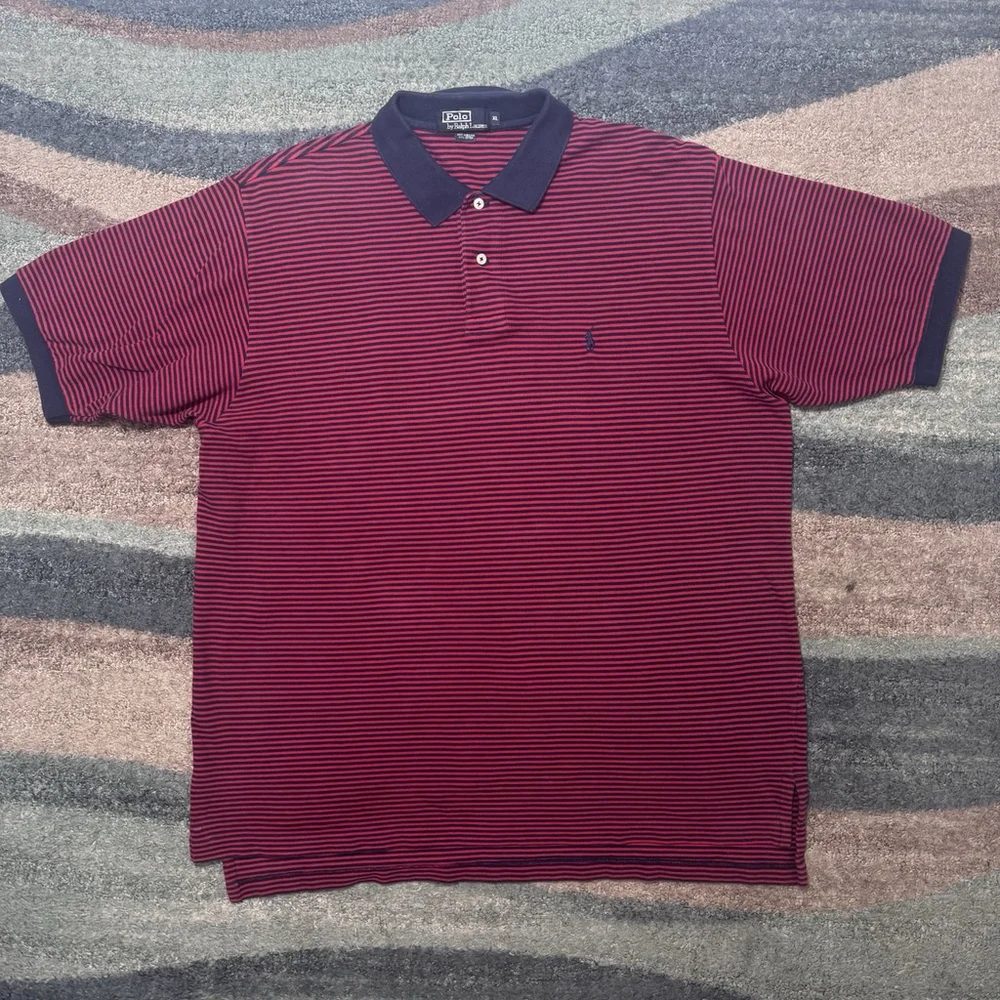 Polo Ralph Lauren Red Striped Polo Shirt Men’s XL Classic Fit